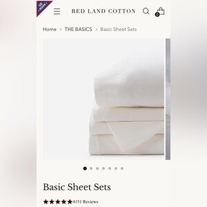 Red Land Cotton Queen Sheet Set